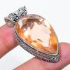 Natural Morganite Gemstone 925 Sterling Silver Jewelry Pendant 1.89" AP-14305