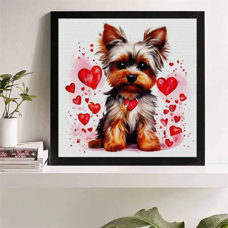 

Новинка 5D DIY Повне коло Алмазна вишивка «Йоркшир» Вишивка Хрестиком Декор для дому Подарунок 20x20cm