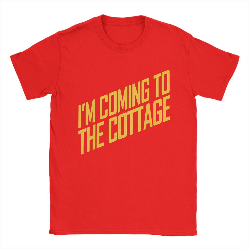 Im Coming To The Cottage Cozy Escape Typography   TShirts for Unisex Heated Rivalry  Cotton Tee Shirt O Neck T Shirts XL Tops