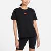 Nike Casual Sports Round Neck Flames Red Lips Short Sleeve T-Shirt Women Tops Black DB9819-010