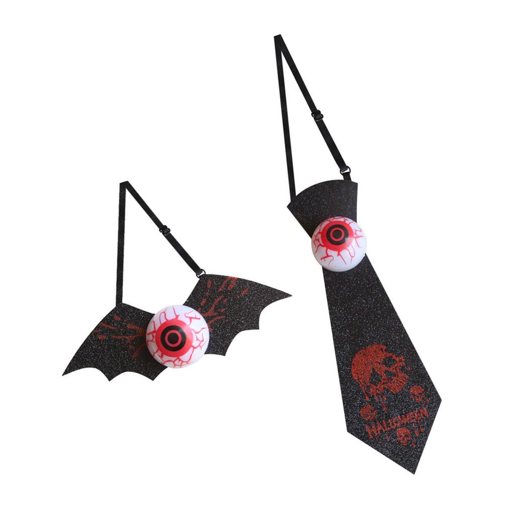 Glowing Eyeball Necktie LED Light Up Necktie Festival Necktie Decor For Halloween Costume Parties And Cosplay Events