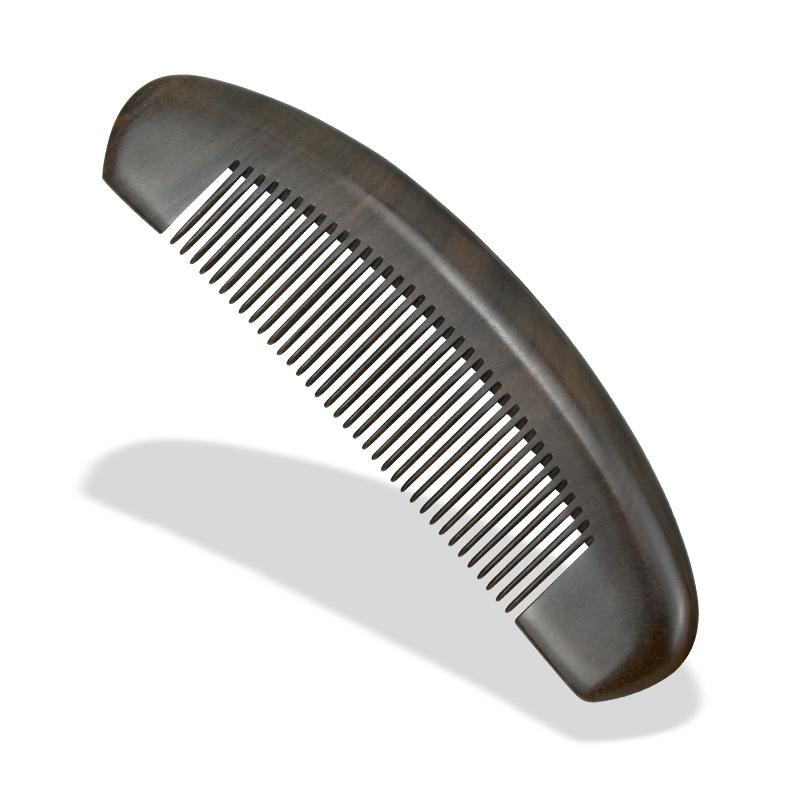 Moon-Shaped Solid Wood Comb for Men and Women – Deep Precious Treasure, Home Daily Use, Engraved Design