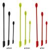 3 Pcs/Set 3 Colour 48G Silicone Anti-Stick Double Head Mini Spatula Small Tip Jam Scraper With Spoon Kitchen Baking Tool