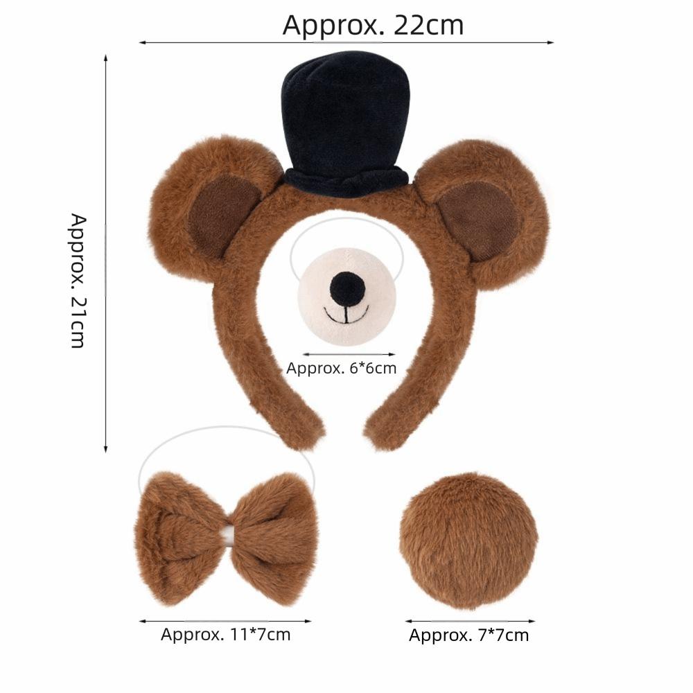 Bear Costume Props Bear Ears Headband Bear Cosplay Hairband Costume  for Kids and Adults