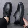 Men British Style Casual Shoes Office Height Increasing Thick Sole Single Shoe Youth Boy Student Back To School Uniform Shoes