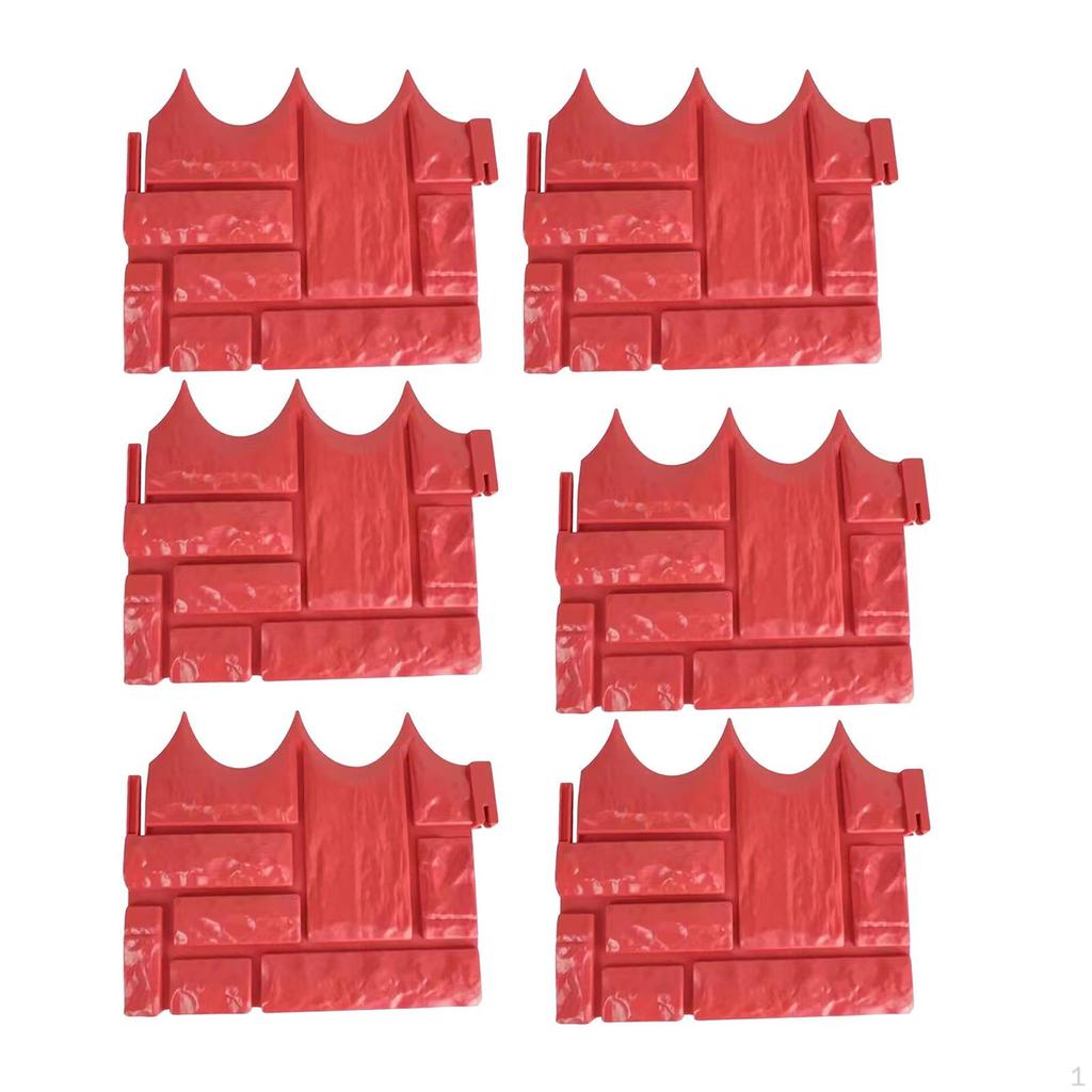 6 Pack Faux Garden Stone Fence Waterproof Lightweight Walkway Landscaping Design