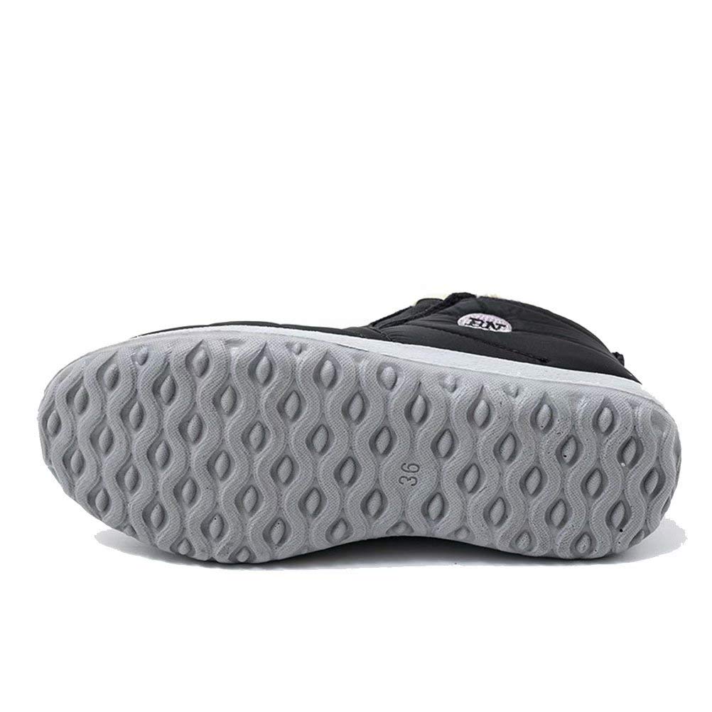 Bageson Winter Snow Cold Weather Platform Short Cotton Fleece Size Women's Boots, Shoes, Boots, Boots, Shoes, Warm, Lining, Non-Slip (Black, 22.5)