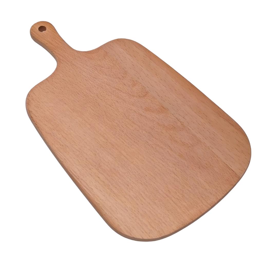 Beech Wood Cutting Board with Handle Decorative Kitchen Charcuterie Board for Cheese Meat Vegetables 33x20x1.5cm Beech