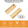 MOROBOR Aluminum Alloy Flush Pull Handles, 2pcs Modern Barn Door Handles with 4pcs Stainless Steel Flat Head Screws, Hidden Cabinet Handles for
