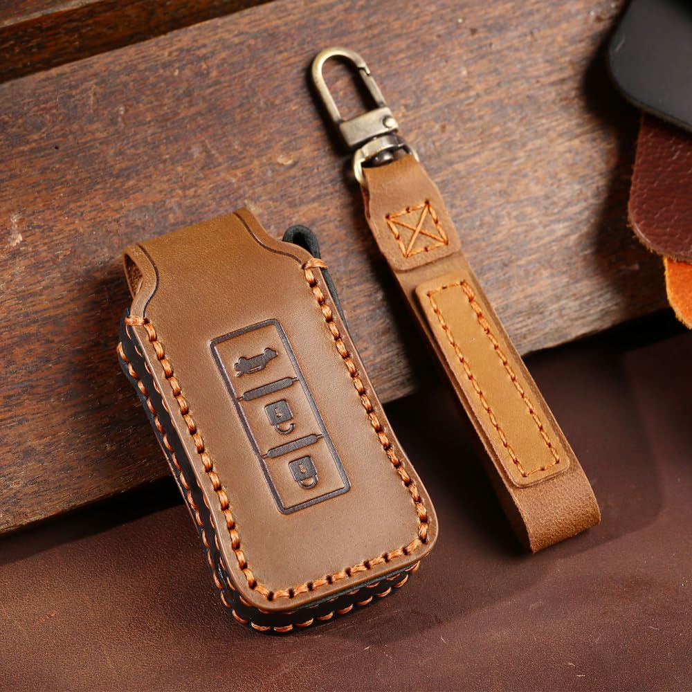Kinotaka Smart Key Case, For Mitsubishi / Nissan, Premium Genuine Leather, Delica D5, Outlander,