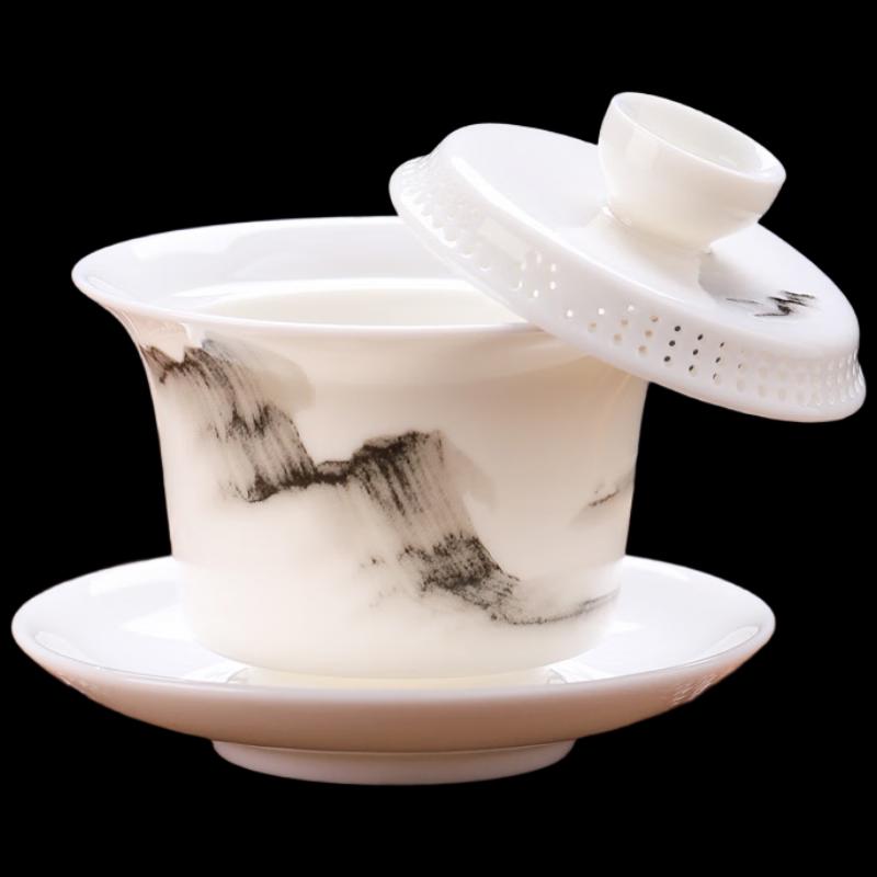 Шанци 160 мл Керамический гайвань с фильтром 360°