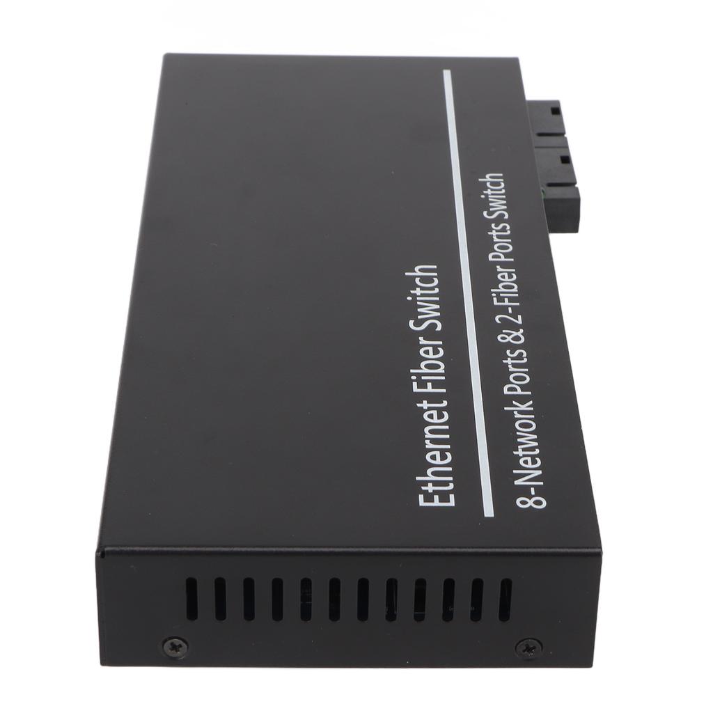 Tx1310nm RX1550nm Ethernet Fiber Switch 2 Optical Port 8 Electrical Port Up To 20km Single Mode Fiber Transceiver
