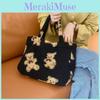 Trendy Vintage Plush Teddy Bear Bag Soft And Cozy Handbag Perfect For Daily Casual Outfit Pairing