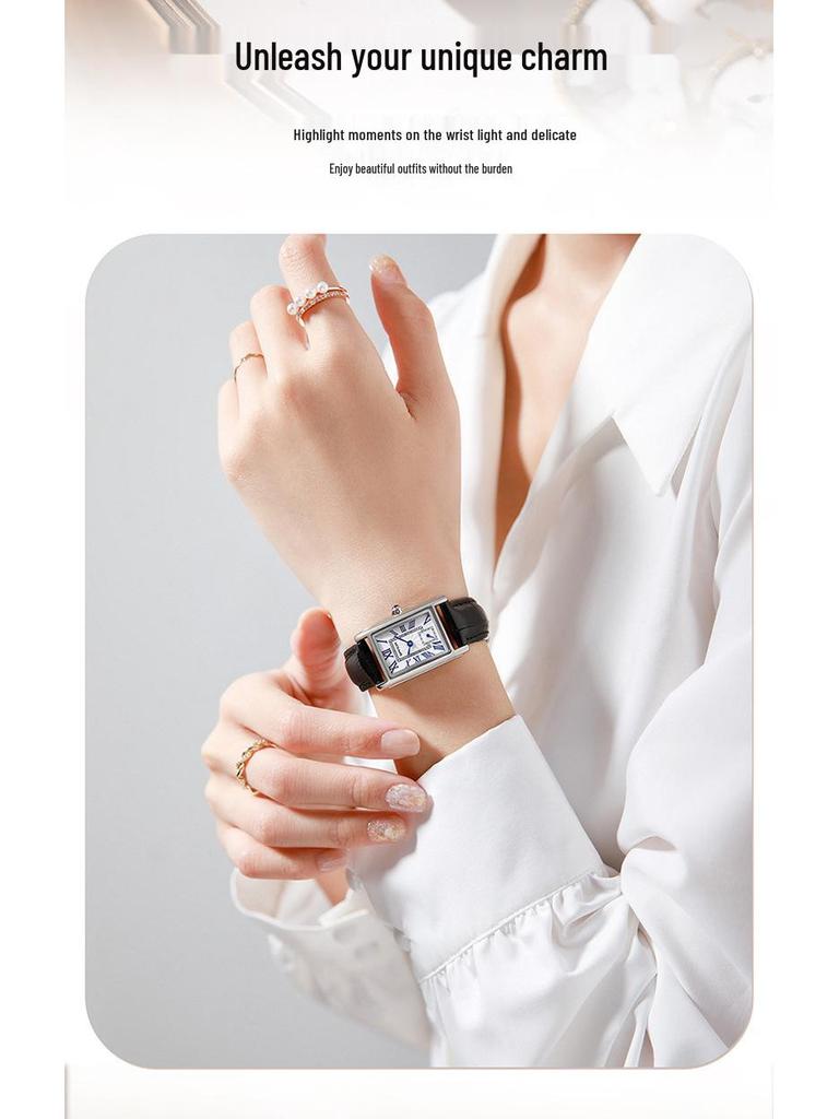 Sanda Women's Quartz Watch with Roman Numerals, Fashionable Waterproof Design, Small Dial, and Steel Band