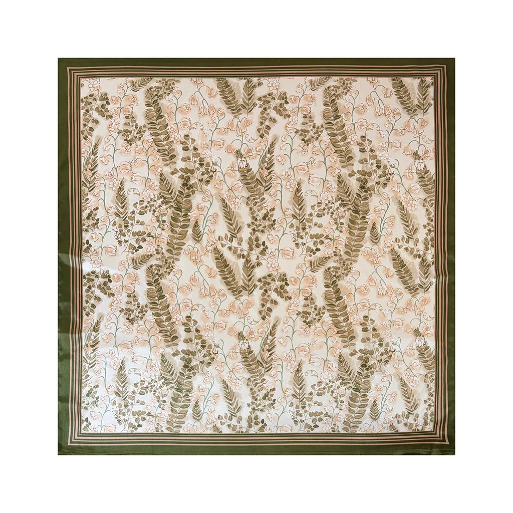 90cm Large Square Scarf Silk Scarf Headband Flower Printing Scarf Scarf Satin Square Scarf for Women