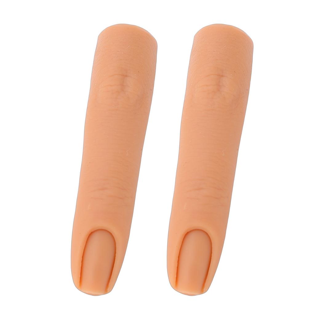 2 Stück Silikon-Nagel-Übungsfinger Flexibel Biegsam Maniküre-Training Künstliches Finger-Modell