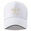 1 adjustable black baseball cap with gold God Bless You and Spanish Bible  Lightweight Unisex Outdoor All Season Wear Spo