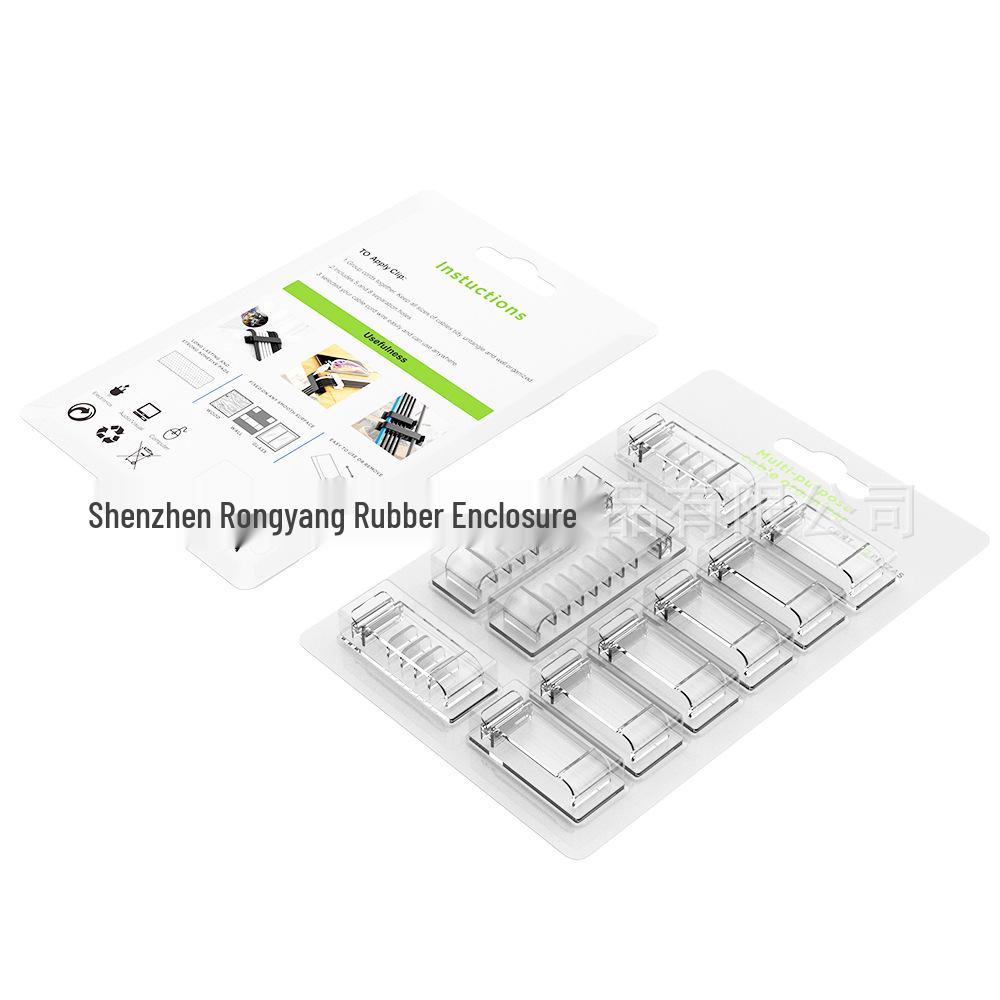 

Cross-Border Hot-Selling Cable Organizer: Traceless Self-Adhesive Desktop Ten-Piece Set