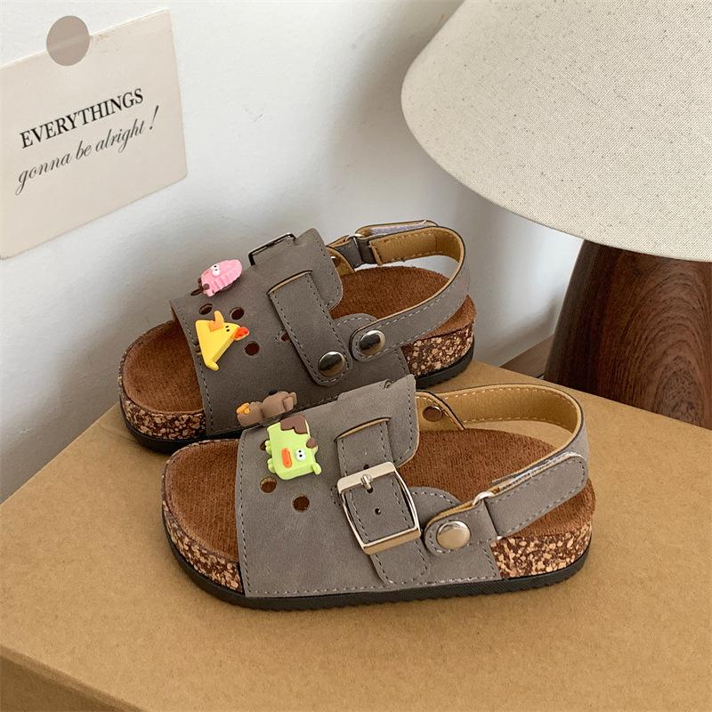 Fashion Girls Shoes Summer New Kids Flat Sandals Comfort Non Slip Boys' Shoes Soft Soled Child Beach Shoes Simple Girls' Sandals