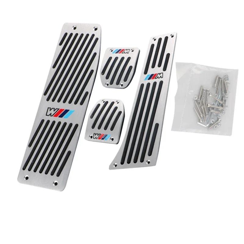 BZI1 1set Aluminum Car Accelerator Pedal Mat for BMW F01 F02 F10 F20 F30 F31 F34 F48 F87 Car Accessories