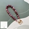 Fashion Acrylic Mobile Phone Chain Love Heart Pendant Beaded Telephone Lanyard Cellphone Hanging Rope For Women Jewelry