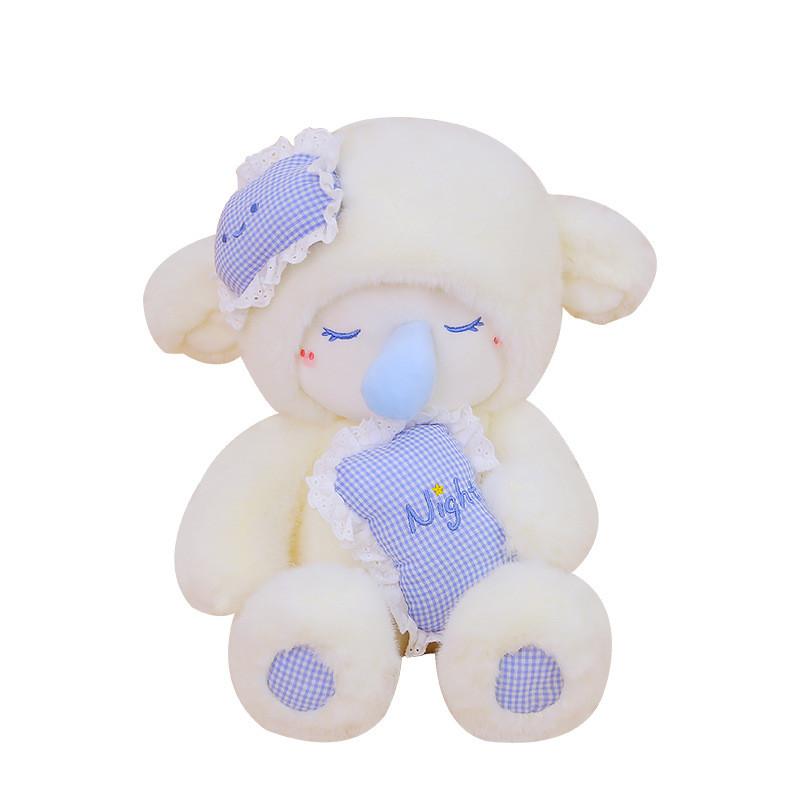 

Cute Sleeping Snot Bubble Small Sheep Plush Doll Toy For Children 33cm