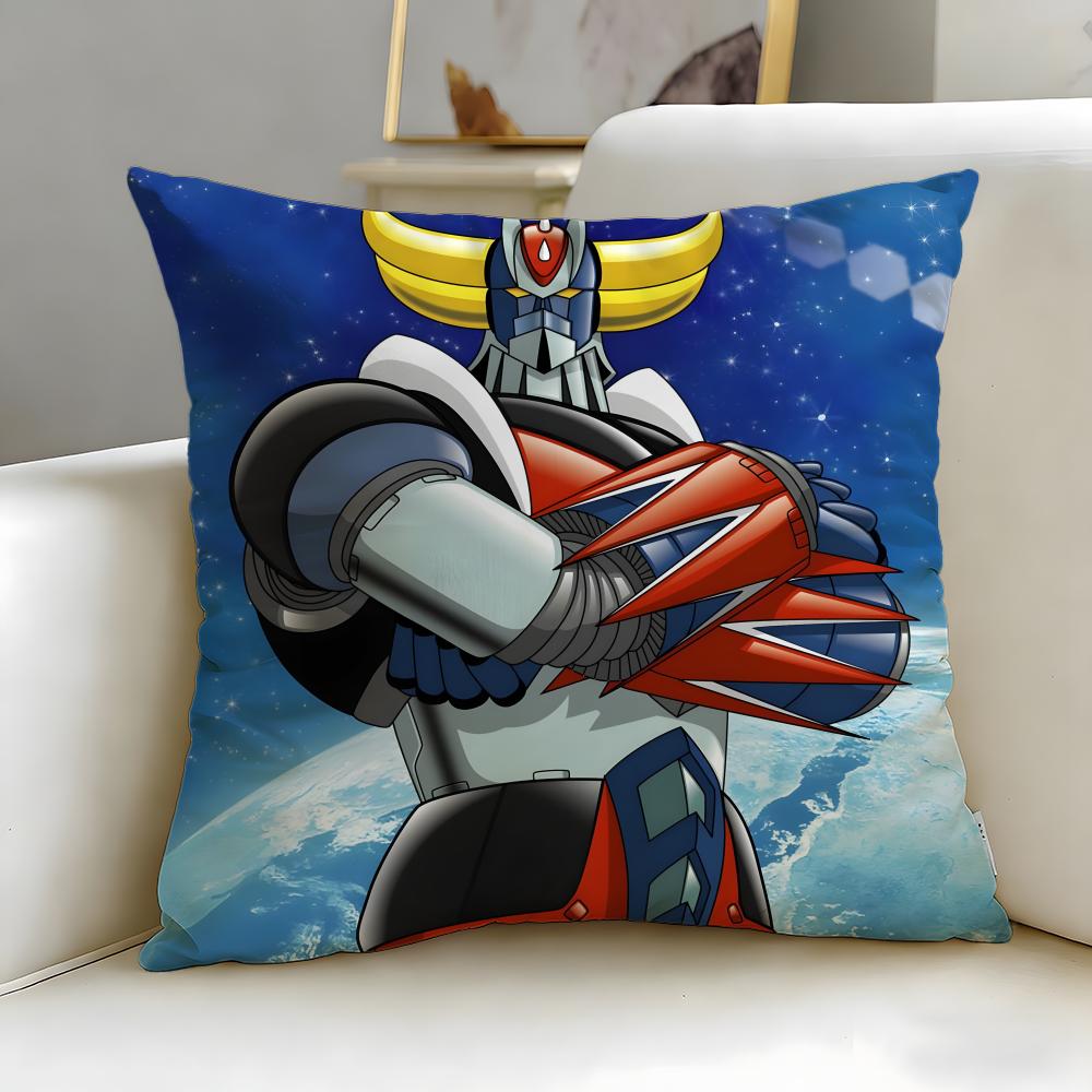 classic mecha anime UFO Robo Grendizer Cushion Cover Soft  EasyWash Pillow Case  Versatile for Couch Bed Travel and Office