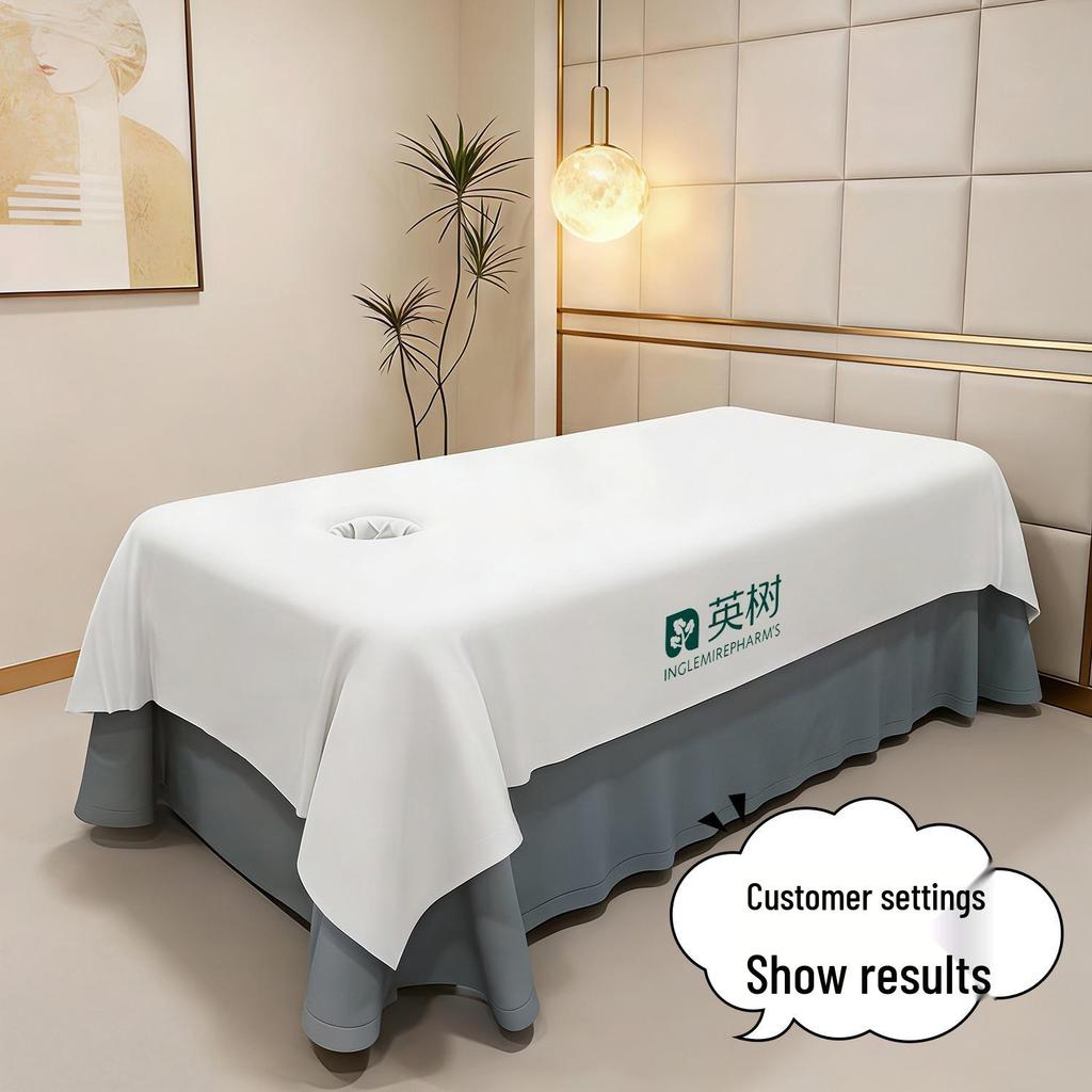 Luxury Stain-Resistant Cotton Salon Bed Sheets - All-Season Universal Bedding Towel for Shampoo Therapy