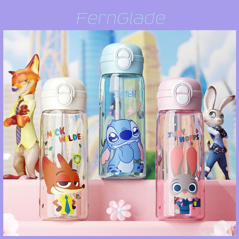 Disney Zootopia Judy And Nick Tritan Kids Water Bottle With Straw For School Use