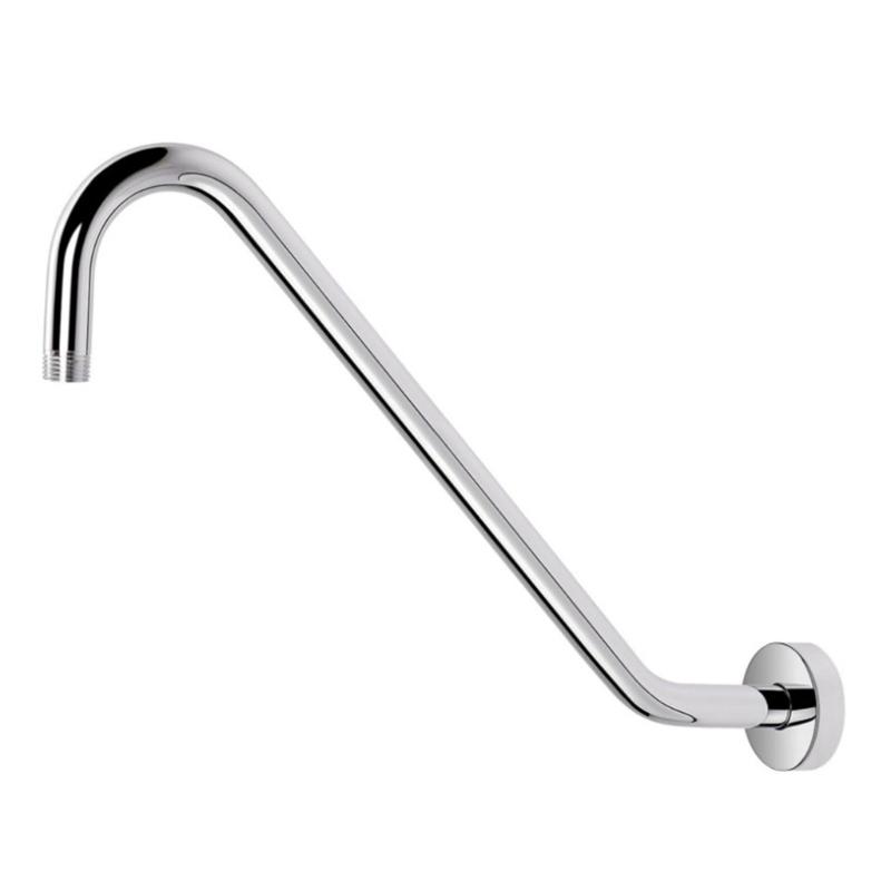 

Stainless Steel J Type Shower Arm Extension With Large Cover Plate For Height Adjustment And Universal серебряный
