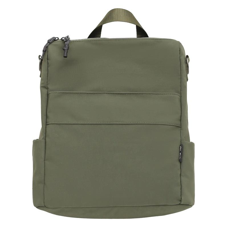 Men Nylon Backpack Solid Color Women Small Backpack
