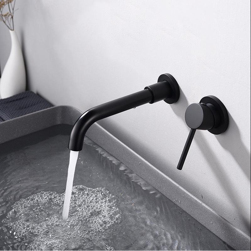 Concealed Wall-Mount Hot/Cold Basin Faucet for Hotel Projects