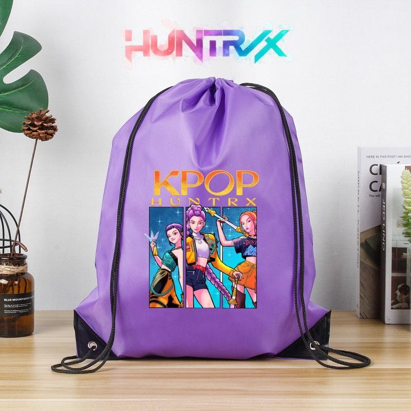 Huntress Girls Cosplay Drawstring Backpack Lightweight Polyester String Bag for Marathon Sports Events Gym Travel