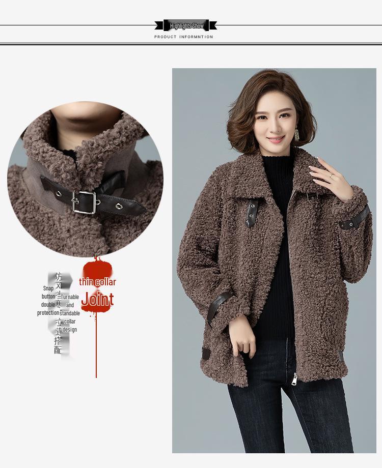 2024 Stylish Women's Shearling Coat - Versatile Lambswool Fleece Jacket for Autumn and Winter