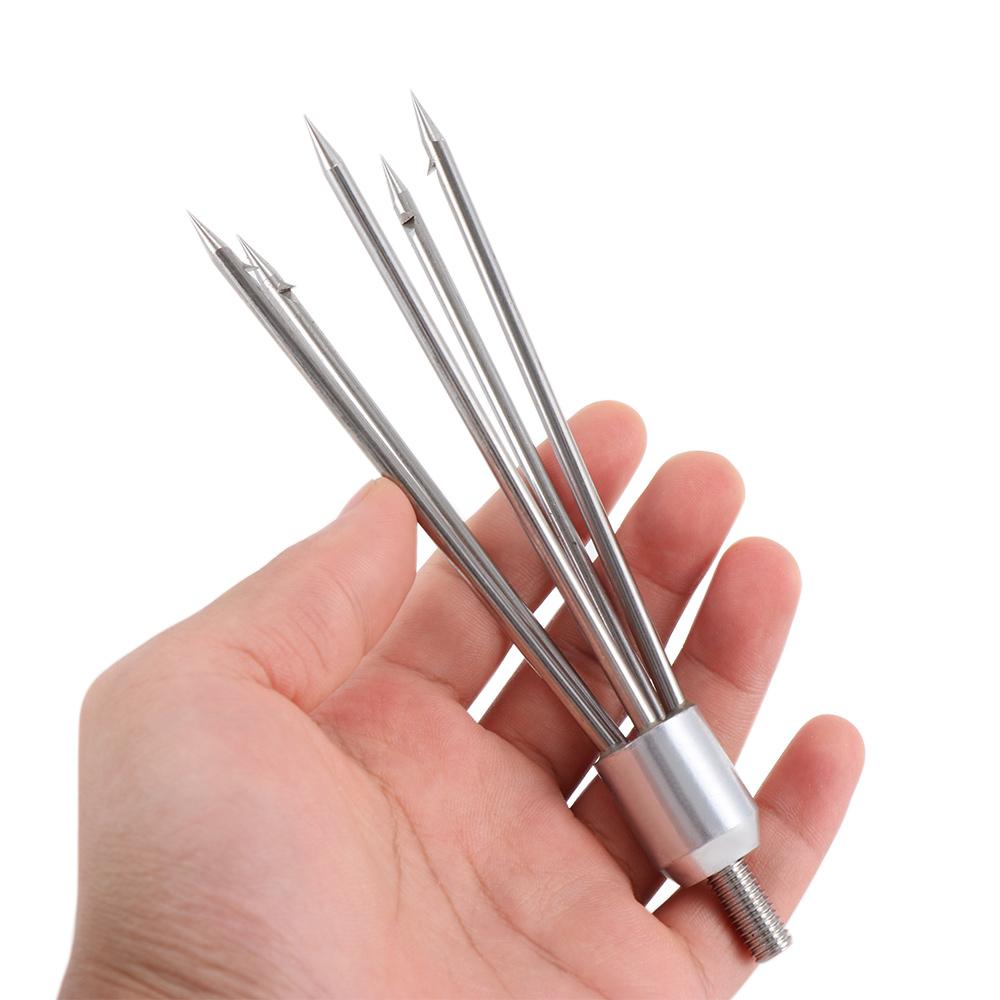 Accessory Harpoon Barbs Fishing Spear Stainless Steel 5 Prong Spearhead