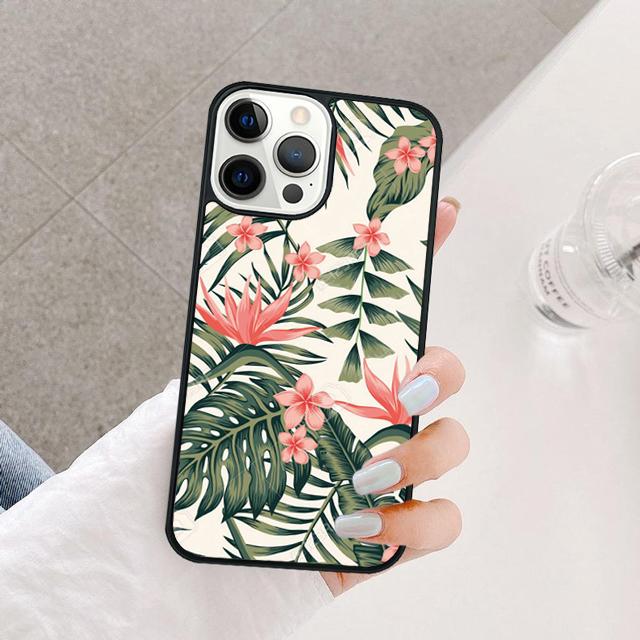Retro Tropical Floral Flowers Cover For iPhone 17 Air 15 16 14 13 12 Pro Max 11 Pro Max Plus Phone Case Coque