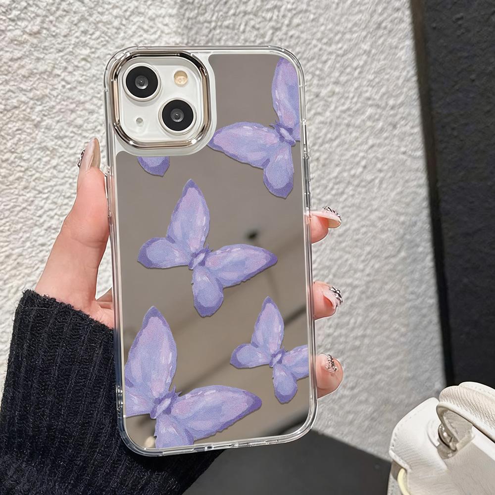 Fashion Makeup Mirror Phone Case For IPhone 17 16 16e 15 14 13 12 11 Pro Max 17E Transparent Silicone Cover Coque