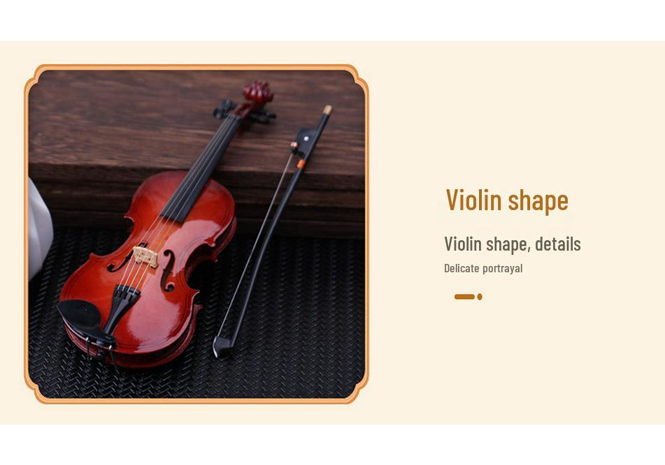 Mini Violin Model - Musical Instrument Decor Gift for Friends, Birthday, or Christmas