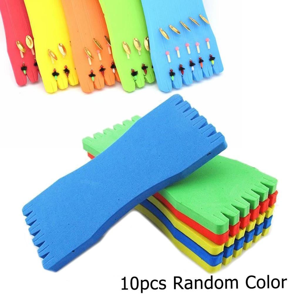 10x EVA Fishing Lure Trace Wire Holder Foam Winding Storage Boards Line-Leader