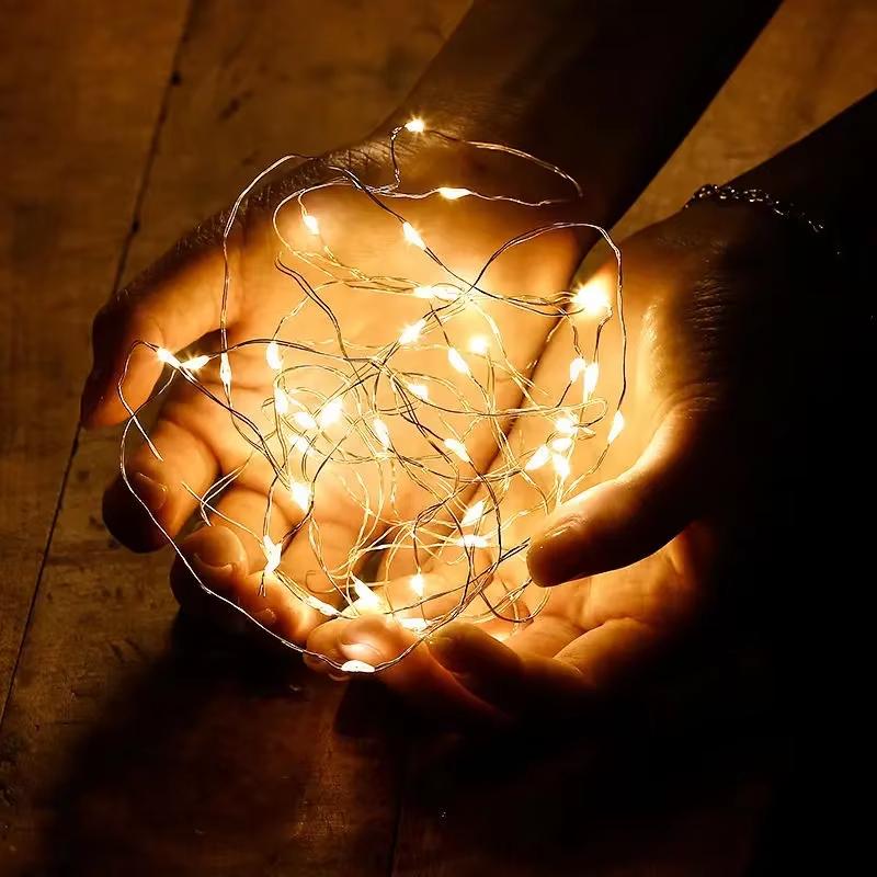 2M 5M 10M Battery Box LED Fairy String Lights Flexible Copper Wire for Christmas Wedding Anniversary Decor