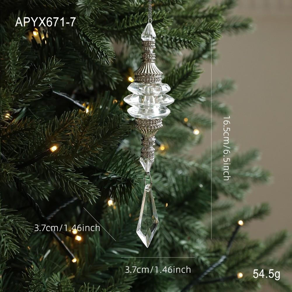 Transparent Christmas Tree Pendant Transparent Hanging Decor  Festive Holiday Display