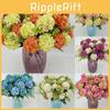 Beautifully Crafted 10 Heads Fake Silk Hydrangea Bouquet For Luxurious Decor Solutions
