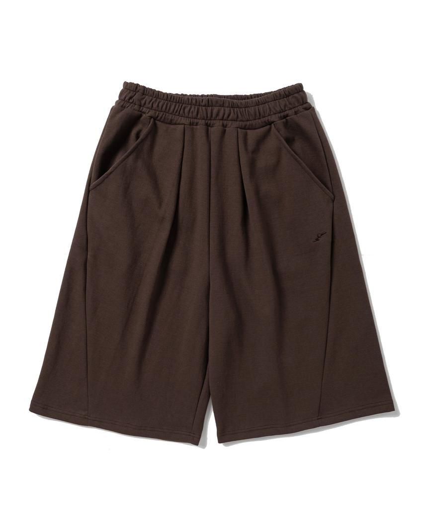 SUPERSUB Curved Wide Bermuda Shorts - Brown