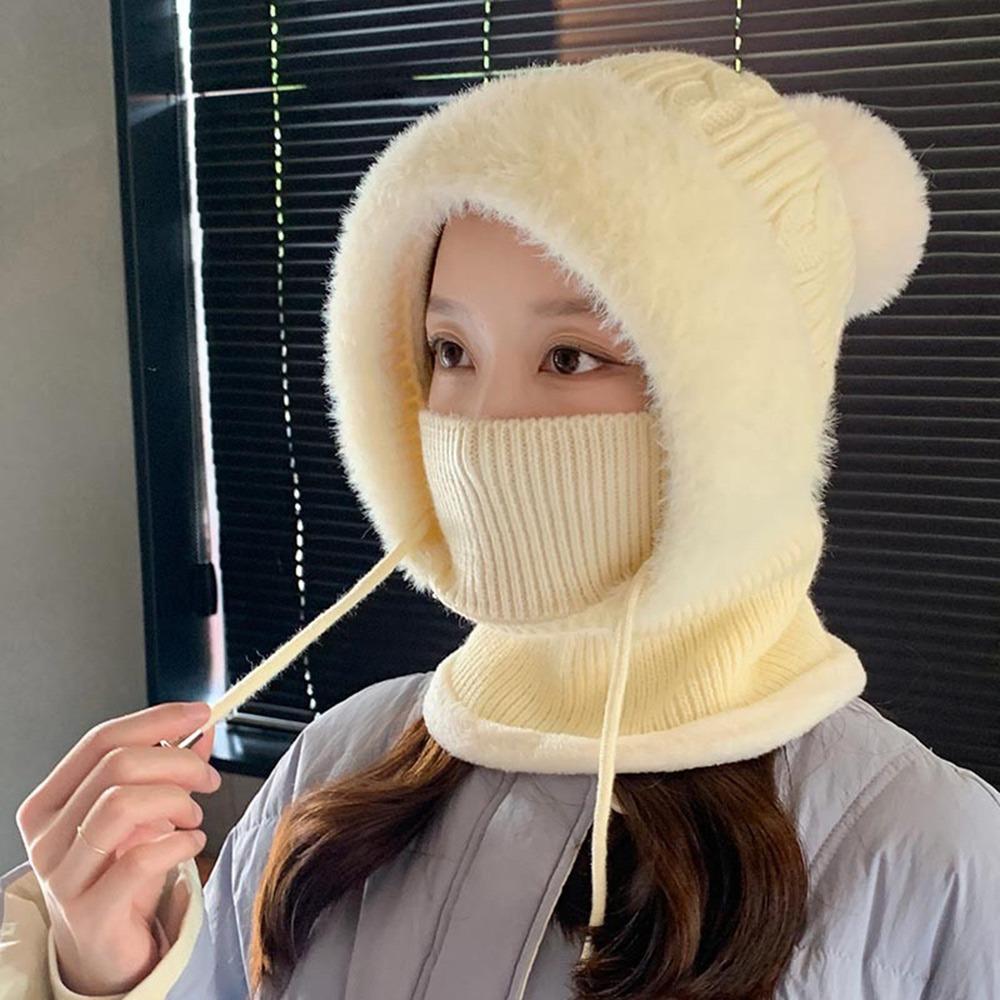 Warme Beanie Mütze Ohrenschutz Sturmhaube Mode Strickmütze Damen