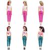 5 Sets Handmade Doll Clothes Tops Blouse Pants Trousers for  Dolls Random