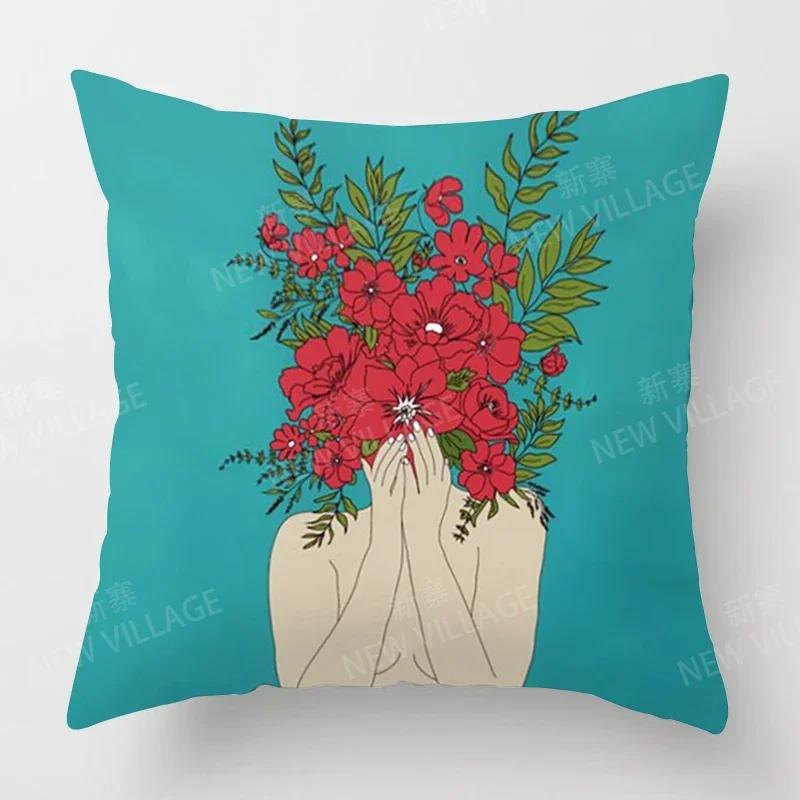 Nordic Fall Home Decor Autumn Decoration Throw Pillow Cover Sofa Cushion Cover  Modern Living Room