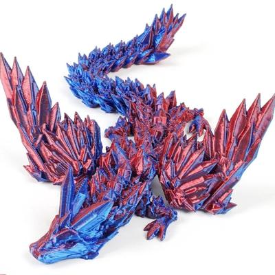 3D Printed Dinosaur Flying Dragon Ornament Articulated Joints Gradient Color Wings  Gift Handicraft Moving Parts Home Crafts