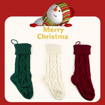 Christmas Medium Tube Socks Cover, Home Wall Decoration Wool Knitted Socks, Candy Gift Bag, Hanging Jewelry Socks Cover
