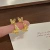 Retro Butterfly Earrings Light Luxury Temperament Design Sense Niche Personality Versatile Simple Earrings