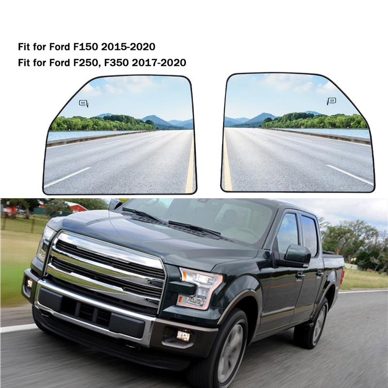 Heizbare Seitenspiegelgläser Rückspiegelgläser Links Rechts für Ford F150 2015 2016 2017 2018 F250 F350 2017-